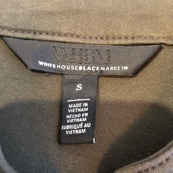 WHBM army green military style lace up waist jacket size Small - Picture 7 of 14